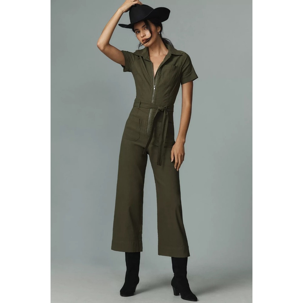Maeve x Anthropologie The Colette Weekend Jumpsuit In Green Women's Size 10 Tall
